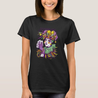 Mardi Gras Traubenmasken-Frau Chester Kopf T-Shirt