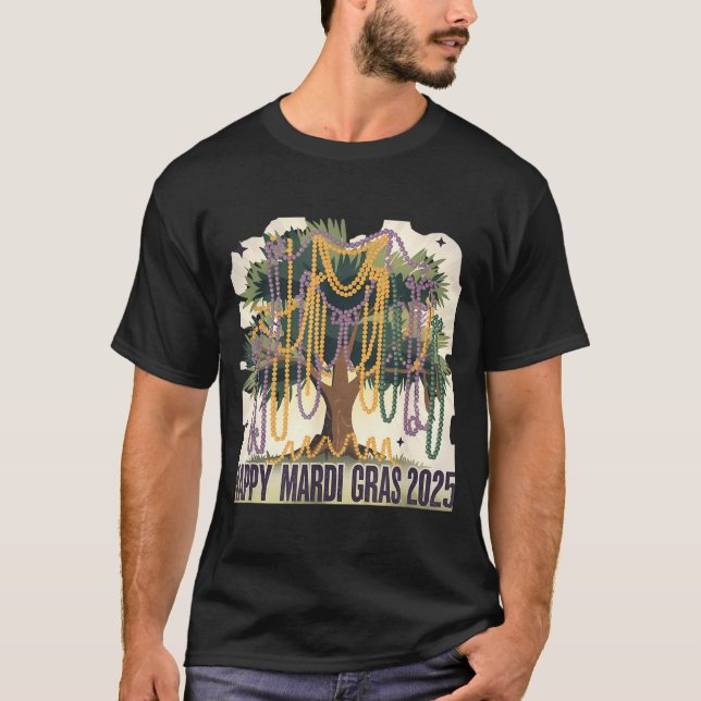 Mardi Gras Tree Carnival New 2024 For Women Valent T-Shirt (Vorderseite)