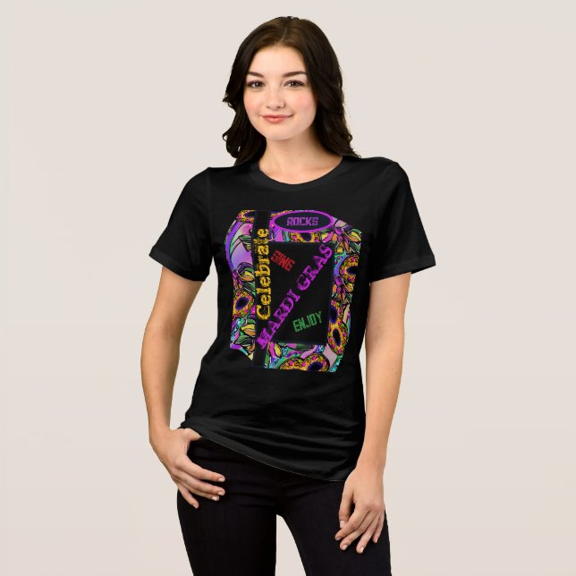 MARDI GRAS Tri-Blend SHIRT (Vorderseite voll)