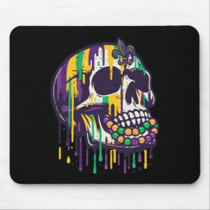 Mardi Gras tropfender Totenkopf Fat Tuesday Party Mousepad