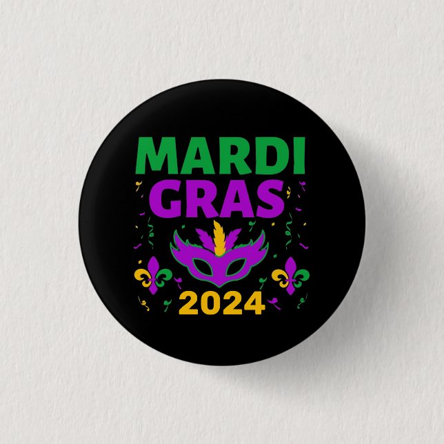 Mardi Gras Trucker Hat Button (Vorderseite)
