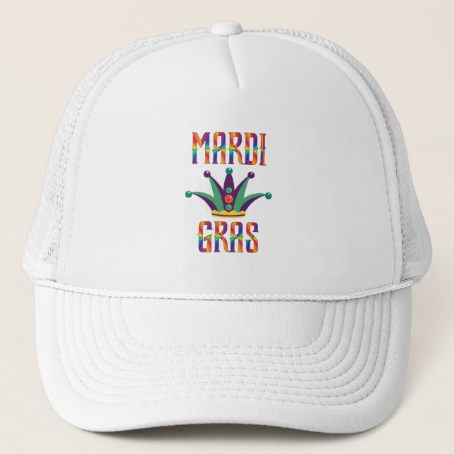 Mardi Gras Trucker Hat Truckerkappe (Vorderseite)