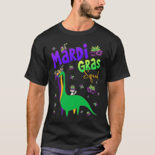 Mardi Gras-Truppe Süßer Dinosaurier Katze Karneval T-Shirt