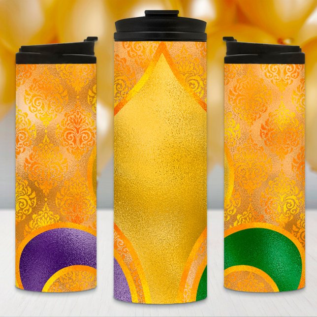 Mardi Gras Tumbler, Goldene Lilie Thermosbecher (Von Creator hochgeladen)