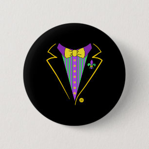 Mardi Gras Tuxedo Anzug für Kletterhexen: Button