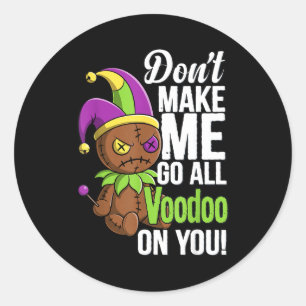 Mardi Gras Umzug Stitch Voodoo-Puppe Narr Gruselig Runder Aufkleber