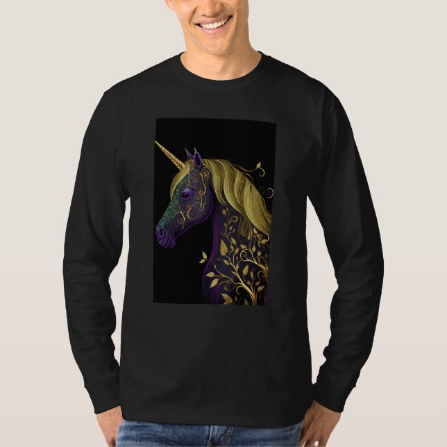 Mardi Gras Unicorn Costume Party Festival Cute T-Shirt (Vorderseite)