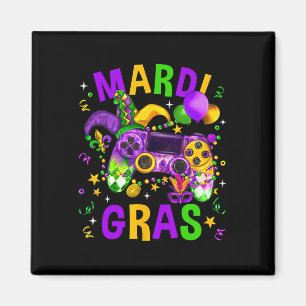 Mardi Gras Video Game Controller Jester Hat Costum Magnet