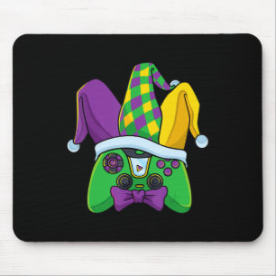 Mardi Gras Video Game Controller Jester Hat Costum Mousepad