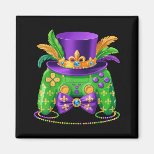 Mardi Gras Videospiel-Controller-Jesterhut Gamer  Magnet