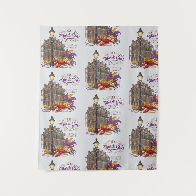 Mardi Gras Wandteppich (Vorderseite)