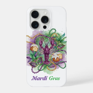 Mardi Gras Wasserfarben-Feier  iPhone 15 Pro Hülle