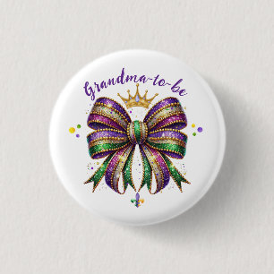 Mardi Gras werdende Oma Button