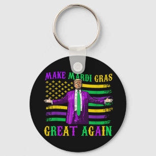 Mardi Gras wieder groß machen Funny Trump Mardi Gr Schlüsselanhänger