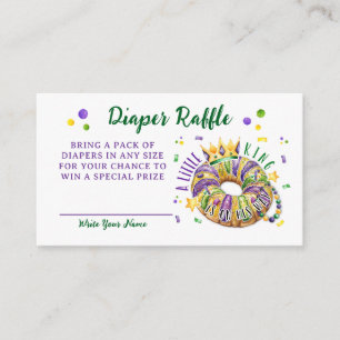 Mardi Gras Windel-Raffle-Anfrage Begleitkarte