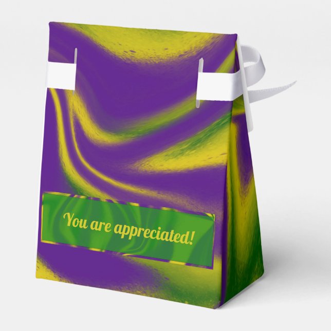 Mardi Gras Wirbel Geschenkschachtel (Rückseite)