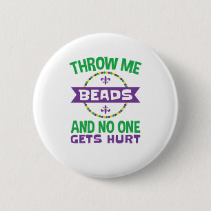 Mardi Gras wirbeln mir Perlen, die niemand erstick Button