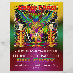 Mardi Gras Witch Doctor-Skull V-3-T Flyer