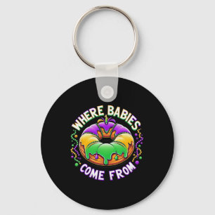 Mardi Gras, wo Bybies von King Cake 4 Schlüsselanhänger