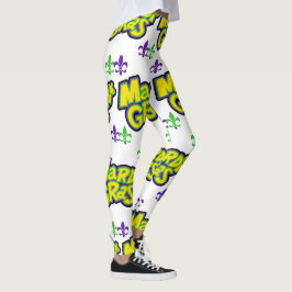 Mardi Gras Words Leggings