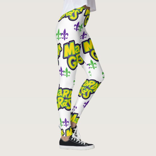 Mardi Gras Words Leggings (Rechts)