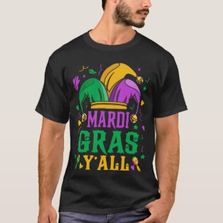 Mardi Gras Y’all Jester Hat Carnival Party T-Shirt