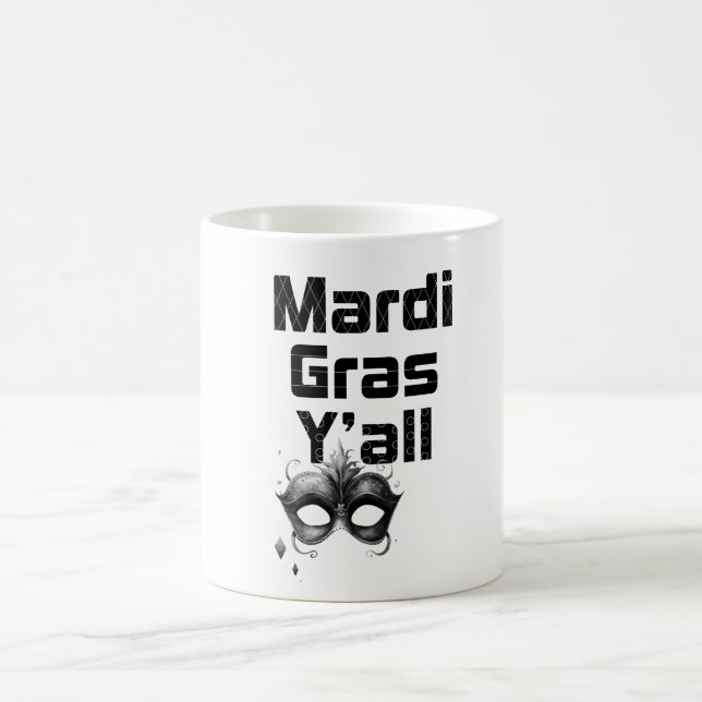 Mardi Gras Y'all Coffee Tasse (Mittel)