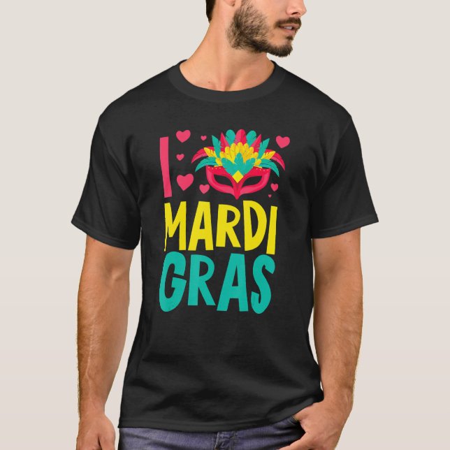Mardi Gras Y'all feiert Party L Liebe Ma T-Shirt (Vorderseite)