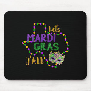 Mardi Gras Y'all Galveston Spaß Niedliche Perlen u Mousepad