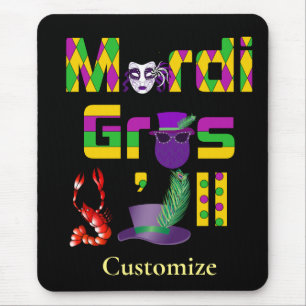 Mardi Gras Y'all Thunder_Cove Mousepad