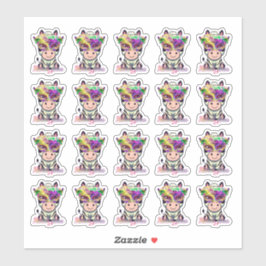 Mardi Gras Zebra! Aufkleber