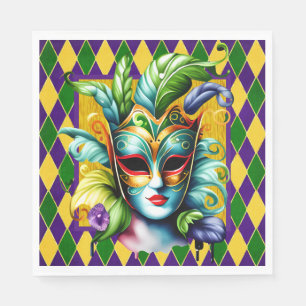 Mardi Grass Party Serviette
