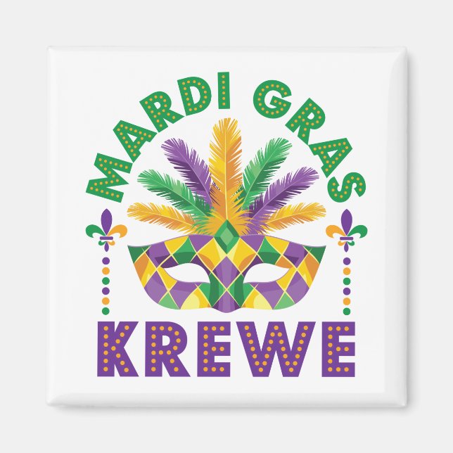 Mardi Graw Krewe Parco Tassino Party Magnet (Vorne)