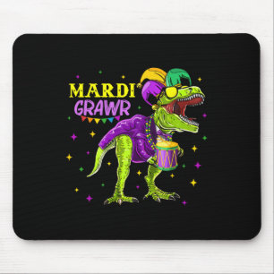 Mardi Grawr T-rex Dino Kleinkind Kids Mardi Gras B Mousepad