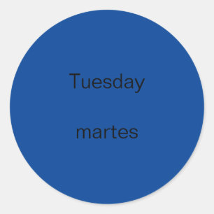 Mardi Marque Stickers Anglais à Espagnol