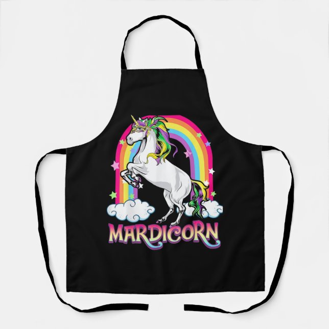 Mardicorn Rainbow Unicorn Jester Schürze (Vorderseite)