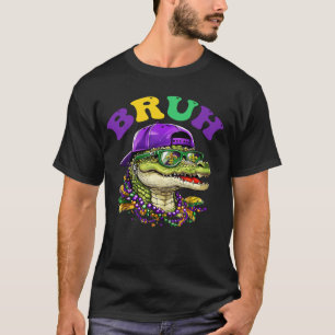 Mardigator Alligator Bruh Mardi Gras Costume T-Shi T-Shirt