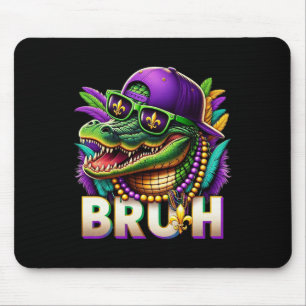 Mardigator Alligator Bruh Mardi Gras Costume Teens Mousepad