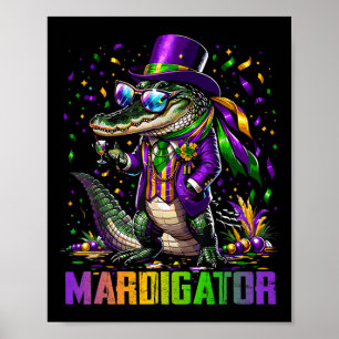 Mardigator Lustiger Mardi Gras Kostüm Männer Fraue Poster