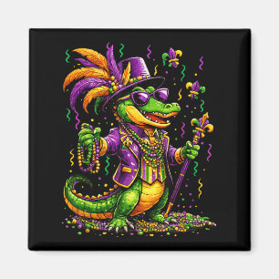 Mardigator Mardi Gras Alligator Kostüm Magnet