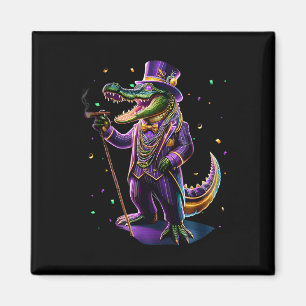 Mardigator Mardi Gras Alligator Kostüm Männer Frau Magnet