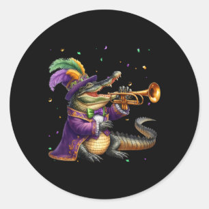 Mardigator Mardi Gras Alligator Kostüme Männer Fra Runder Aufkleber