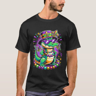 Mardigator Mardi Gras Alligator Men Mardi Gr T-Shirt