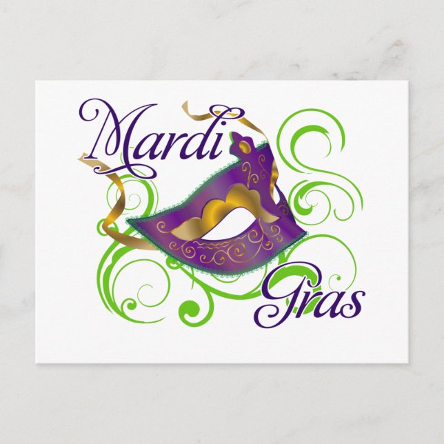 MardiGras Postkarte (Vorderseite)