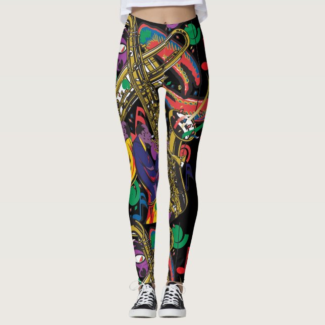 Mardis Gras New Orleans Leggings (Vorderseite)