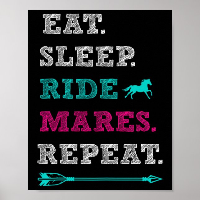 Mare Horseback Reiten - Sleep Mares Repe Poster (Vorne)