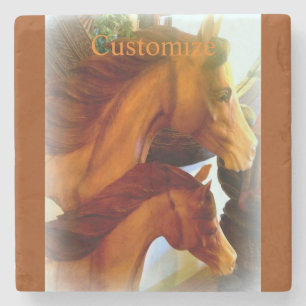 Mare und Pony Thunder_Cove Steinuntersetzer