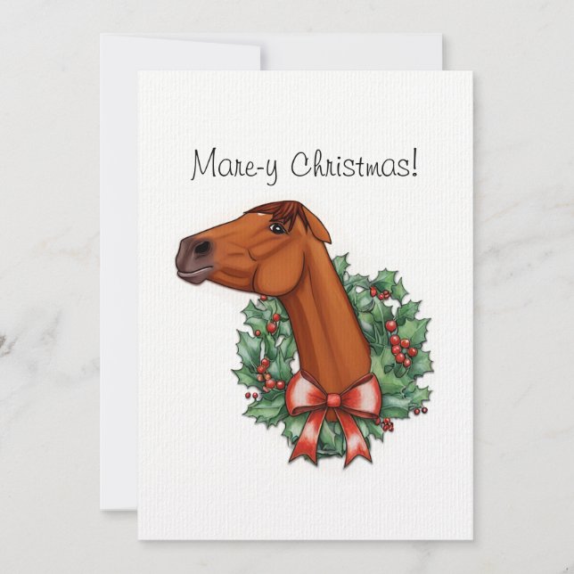 Mare-y-Christmas-Flachkarte Dankeskarte (Vorderseite)