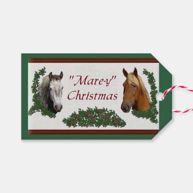 Mare-y Christmas Geschenkanhänger (Vorderseite (Horizontal))