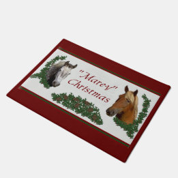 Mare-y Christmas Horse Lovers Fußmatte